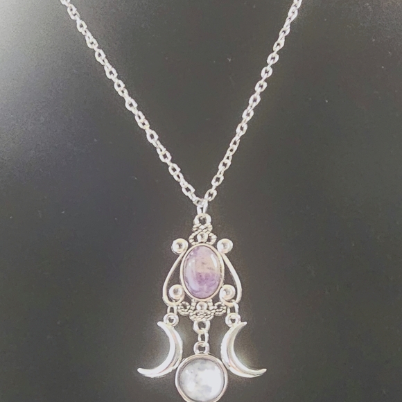 Jewelry - Amethyst Stainless Steel Necklace